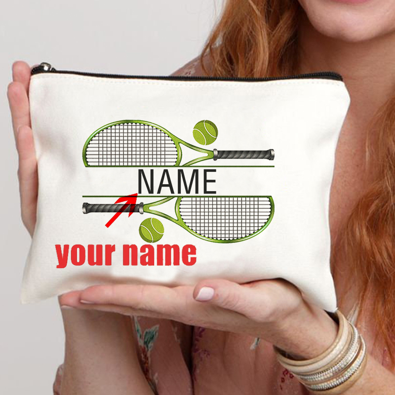 Badminton Anime - Personalized Tennis Custom Name Makeup Bag