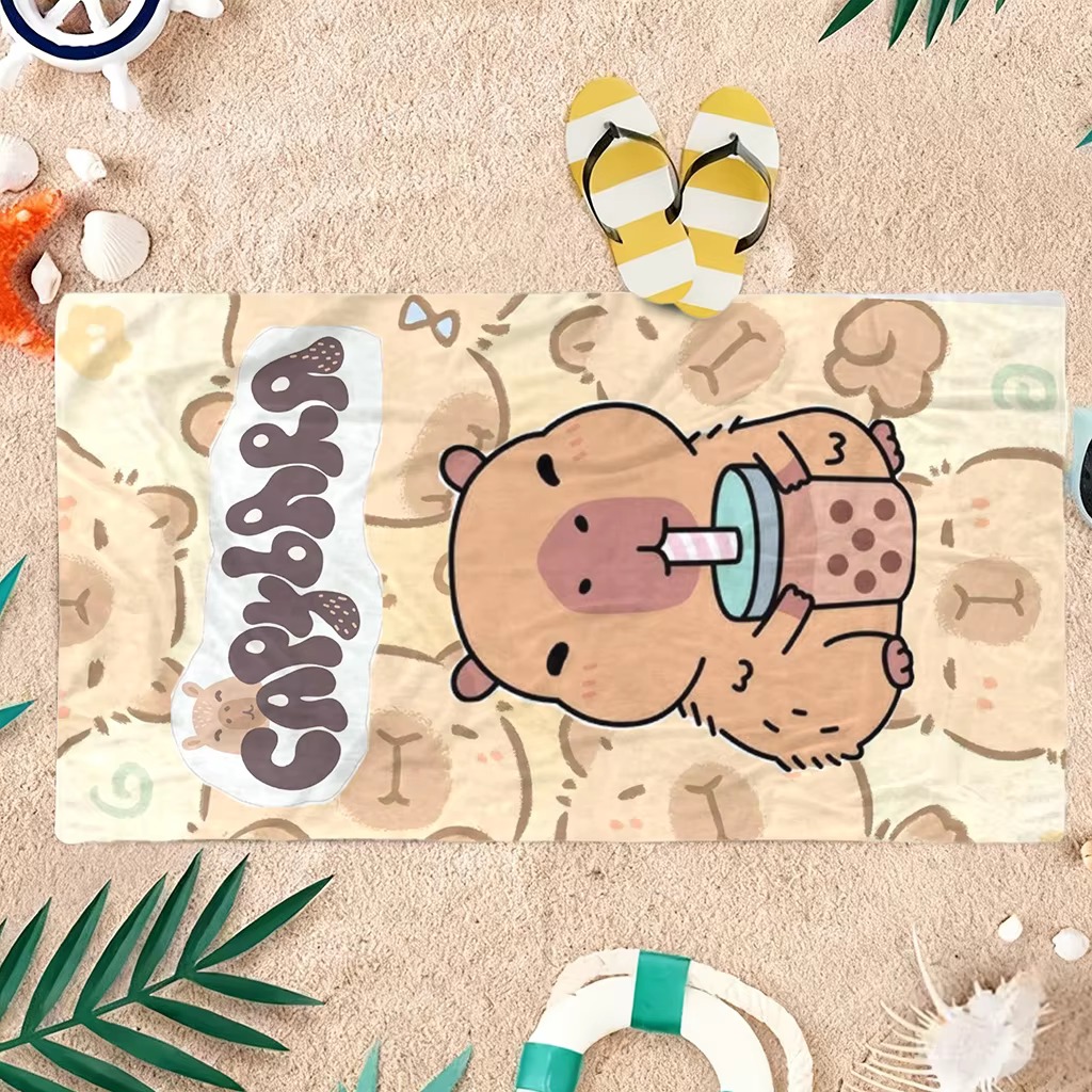 Capybara Cartoon Beach Towel Q - đánh giá và giá Towel Small Sport