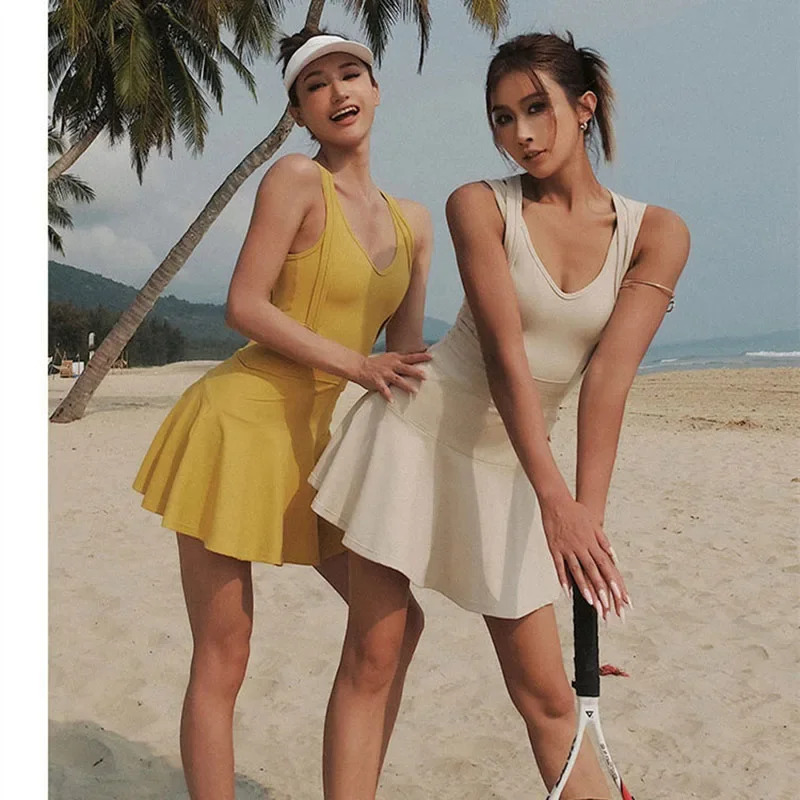 Tennis Dress Female Sleeveless - đánh giá và giá Badminton Anime