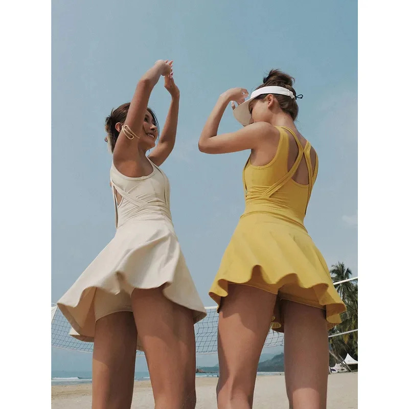 Tennis Dress Female Sleeveless - đánh giá và giá Badminton Anime